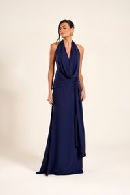  Vestido Longo Azul Marinho Marrakech