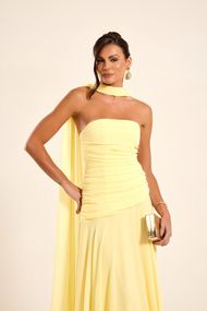 Vestido Longo Amarelo Manteiga Algarve