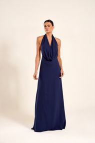 Vestido Longo Azul Marinho Marrocos