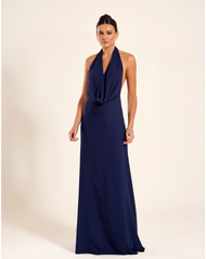 Vestido Longo Azul Marinho Marrocos