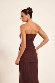 Vestido Longo Café Marselha