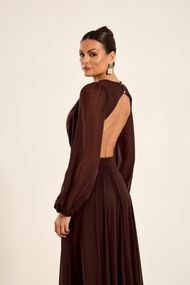  Vestido Longo Marrom Patagônia