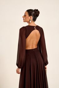  Vestido Longo Marrom Patagônia
