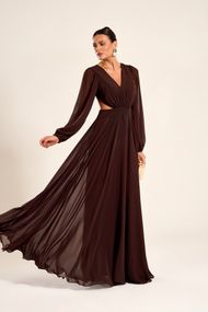  Vestido Longo Marrom Patagônia