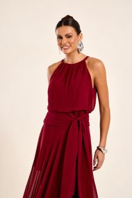 Vestido Longo Marsala Sevilha