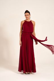 Vestido Longo Marsala Sevilha