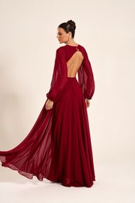 Vestido Longo Marsala Patagônia