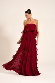 Vestido Longo Marsala Petra