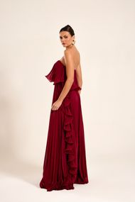  Vestido Longo Marsala Petra
