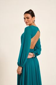 Vestido Longo Verde Petróleo Patagônia 