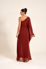 Vestido Longo Terracota Escuro Positano
