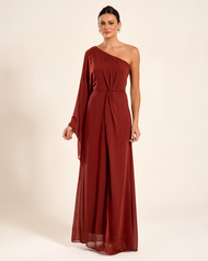 Vestido Longo Terracota Escuro Positano