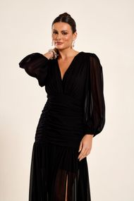 Vestido Longo Preto Doha 