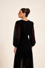Vestido Longo Preto Doha 