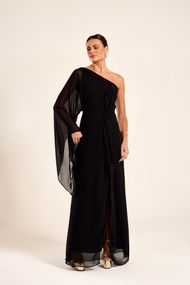  Vestido Longo Preto Positano