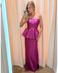 Vestido Longo Fúcsia Albânia