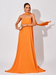 Vestido Longo Coral Florença