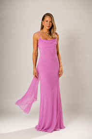 Vestido Longo Rosa Bubble Boipeba 