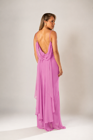 Vestido Longo Rosa Bubble Boipeba 