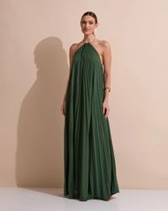 Vestido Longo Verde Oliva Ravello 