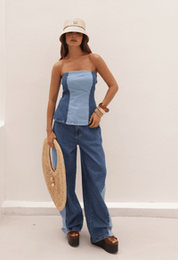 Foto do produto Calça Barrel Duo Blue