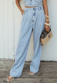 Foto do produto Calça Pantalona Cós Elastico Azzurra Claro Marmorizado