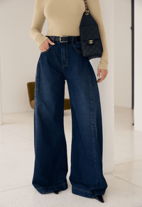 Foto do produto Calça Pantalona Palazzo Drape Dirty Escuro