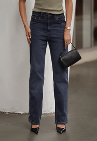 Foto do produto Calça Reta Soft Dirty Wash Escuro