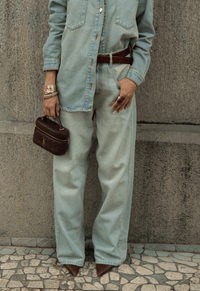 Foto do produto Calça Baggy Bastille Dirty Wash Claro
