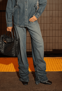 Foto do produto Calça New Baggy Draped Dirty Wash Escuro