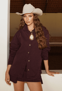 Foto do produto Camisa Ampla Chelsea Dark Berry