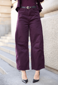 Foto do produto Calça Barrel Fit Dark Berry