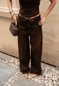 Foto do produto Calça Baggy Overlap Brown Estonado