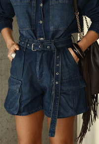 Foto do produto Short Cargo Fivela District Dirty Escuro