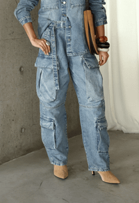Foto do produto Calça Cargo Fivela District Claro Marmorizado