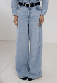Foto do produto Calça Pantalona Palazzo Lumiere Claro