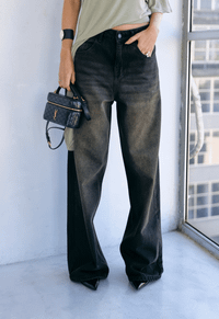 Foto do produto Calça Baggy Bastille Dirty Wash Brown