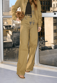 Foto do produto Calça Barrel Muse Olive Dust