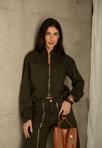 Foto do produto Jaqueta Bomber Zip Verde Coco