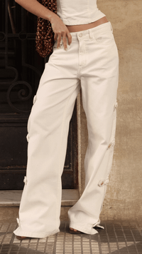 Foto do produto Calça Baggy Abertura Harbor Off White