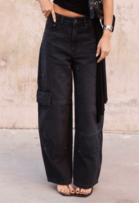 Foto do produto Calça Balloon Cargo Verona Black
