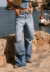 Foto do produto Calça Baggy Overlap Destroyed Médio