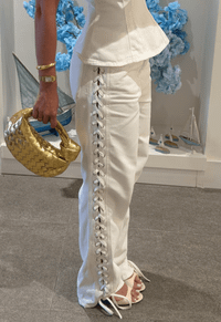 Foto do produto Calça Reta Laced Évora Off White