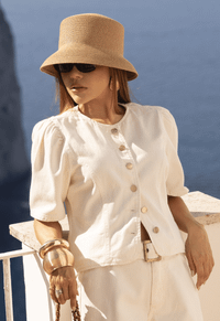 Foto do produto Blusa Manga Bufante Portofino Off White
