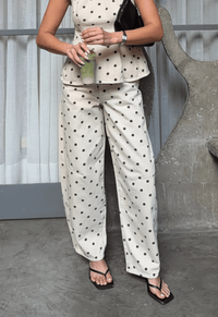 Foto do produto Calça Balloon Serena Poá Off White