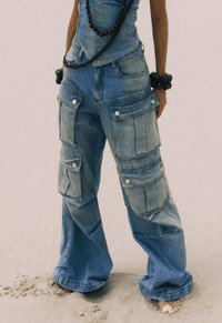 Foto do produto Calça Cargo Utility Dust Blue