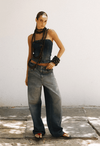 Foto do produto Calça Baggy Bastille Dirty Wash