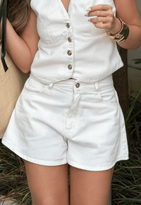 Foto do produto Short Mom Evâse Off White