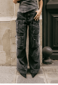 Foto do produto Calça Cargo Utility Black Vintage