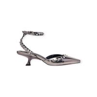 Foto do produto Scarpin Slingback Carrano Salto Space Couro Spechio Pewter - 734027